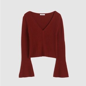 MADEWELL 100% Merino Wool Flared Sleeve Top